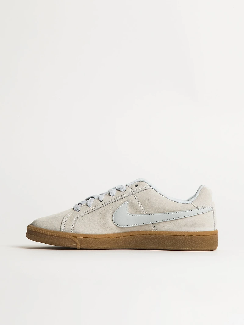 WOMENS NIKE COURT ROYALE SUEDE SNEAKERS - PLATINUM
