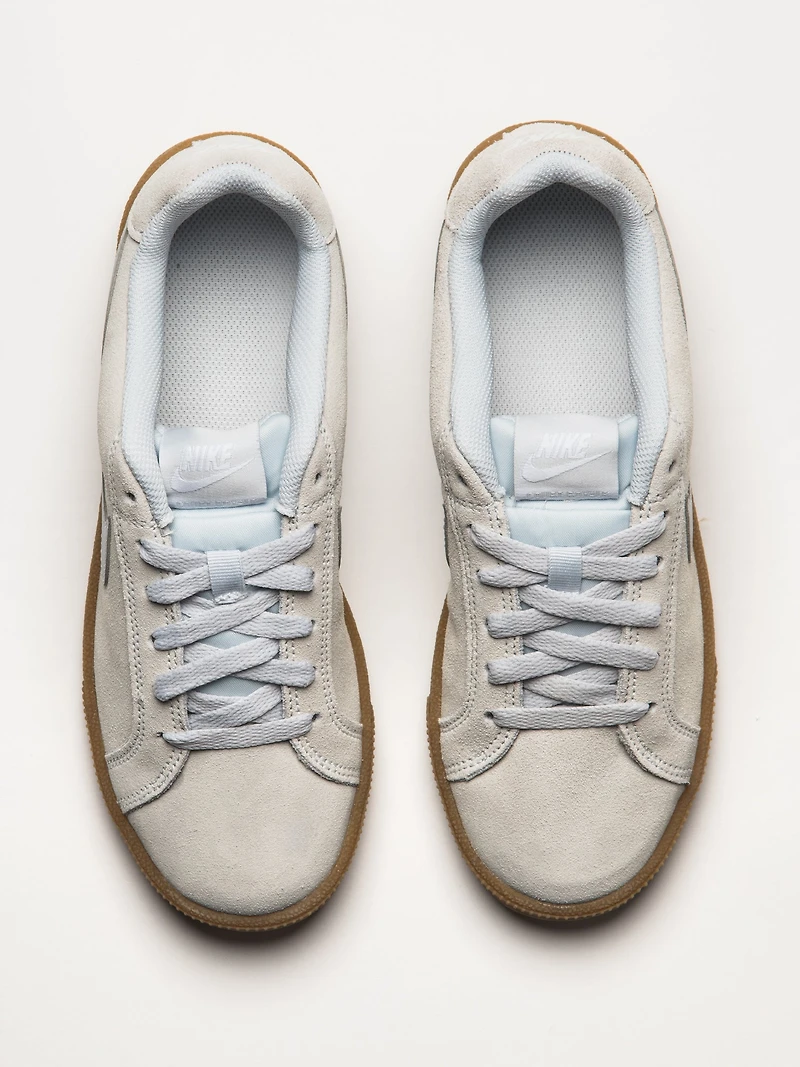 WOMENS NIKE COURT ROYALE SUEDE SNEAKERS - PLATINUM