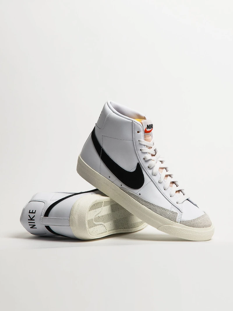 MENS NIKE BLAZER MID 77 VINTAGE SNEAKER - WHITE/BLACK
