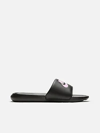 WOMENS NIKE VICTORI ONE SLIDES - BLACK/LIGHT ARCTIC PINK