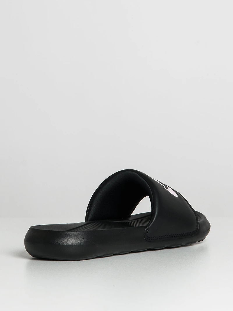 WOMENS NIKE VICTORI ONE SLIDES - BLACK/LIGHT ARCTIC PINK