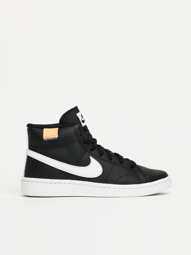 WOMENS NIKE COURT ROYALE 2 MID SNEAKER - BLACK/WHITE
