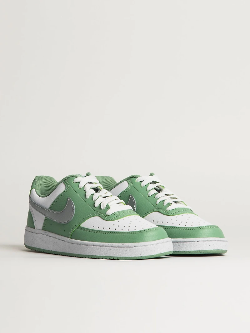 WOMENS NIKE COURT VISION LOW NEXT NATURE SNEAKER - WHITE/GREEN