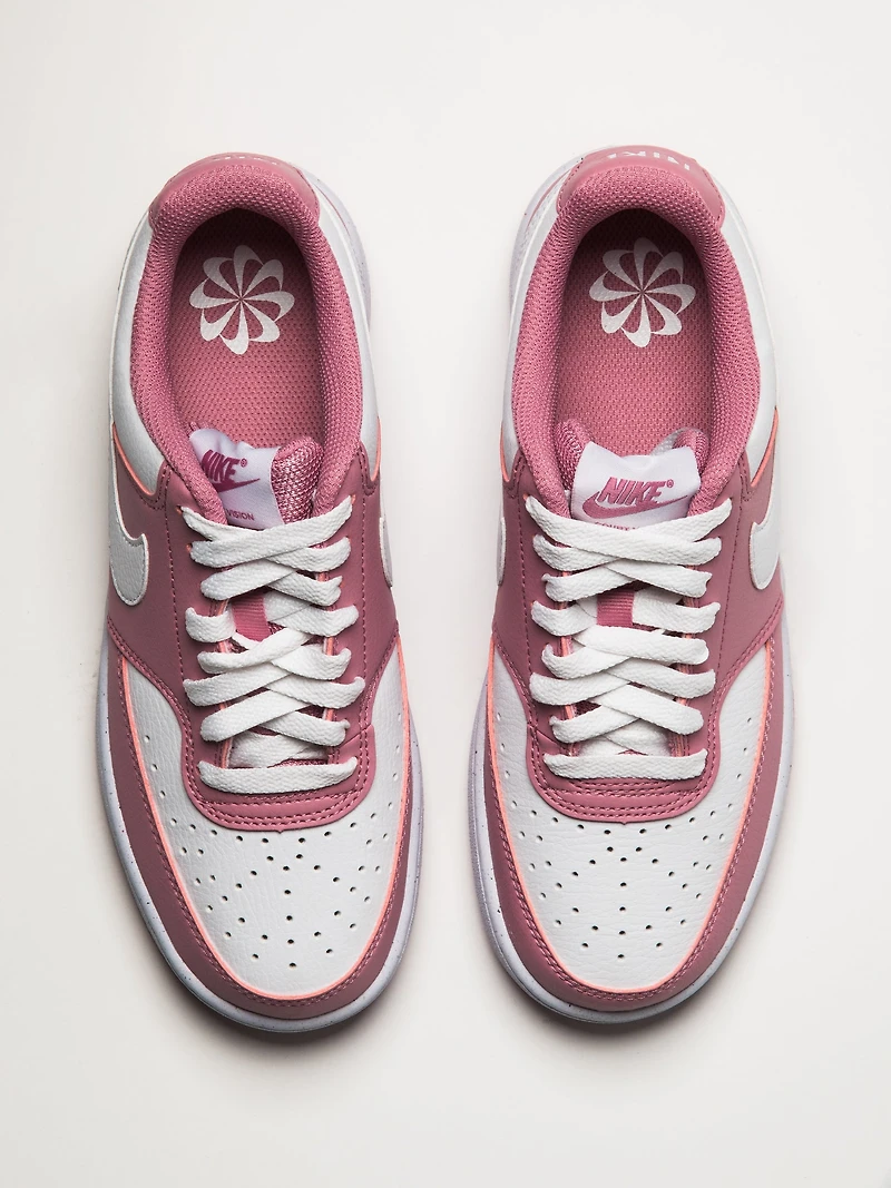 WOMENS NIKE COURT VISION LO NEXT NATURE SNEAKER - PINK/WHITE