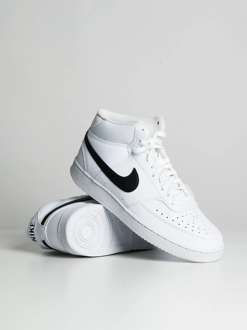 MENS NIKE COURT VISION MID NEXT NATURE SNEAKER - WHITE/BLACK