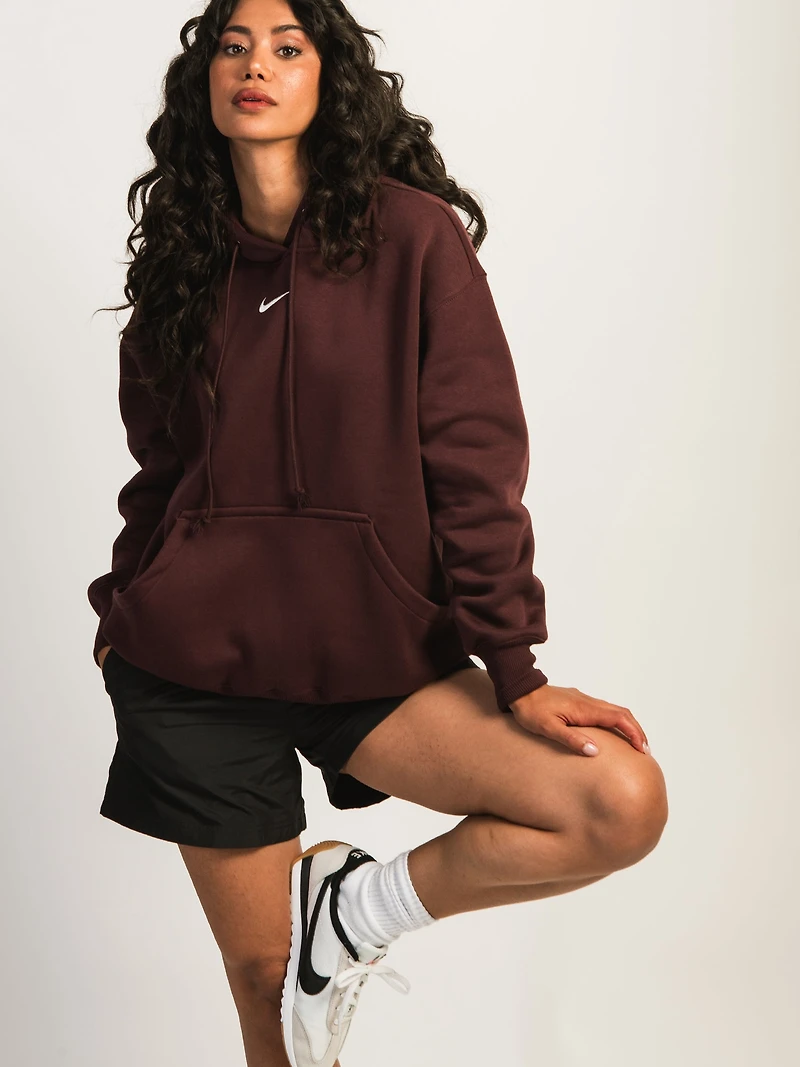 NIKE SPORTSWEAR PHOENIX FLEECE OVERSIZED HOODIE - BURGUNDY