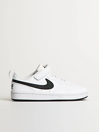 KIDS NIKE COURT BOROUGH LOW RECRAFT SHOES - WHITE/BLACK