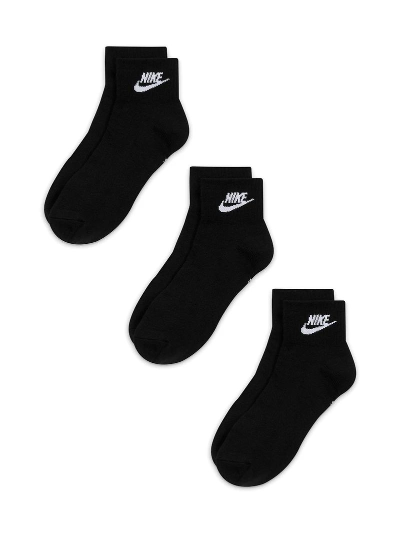 NIKE EVERY DAY ESSENTIALS ANKLE SOCKS 3 PACK