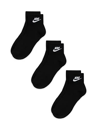 NIKE EVERY DAY ESSENTIALS ANKLE SOCKS 3 PACK