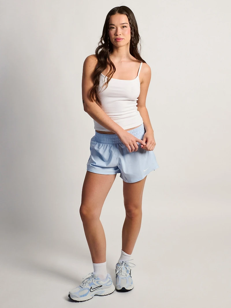 NIKE ONE DF MID RISE 3in SHORT - BLUE/WHITE
