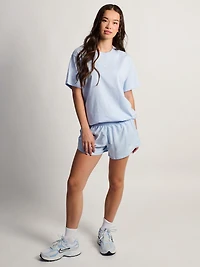 NIKE ONE DF MID RISE 3in SHORT - BLUE/WHITE