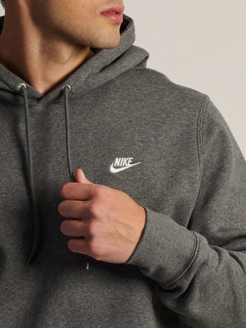 NIKE SPORTSWEAR CLUB PULL OVER HODDIE- CHARCOAL