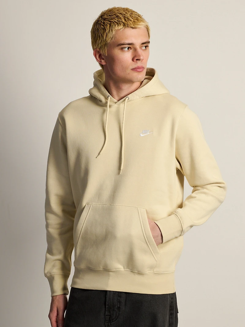 NIKE SPORTSWEAR CLUB PULL OVER HODDIE - LIGHT KHAKI