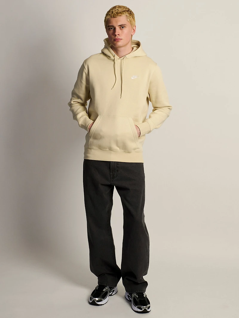 NIKE SPORTSWEAR CLUB PULL OVER HODDIE - LIGHT KHAKI