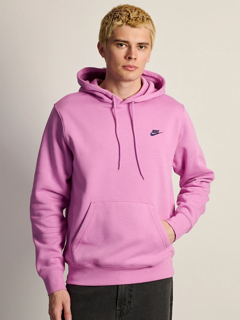 NIKE SPORTSWEAR CLUB PULL OVER HODDIE - MAGENTA