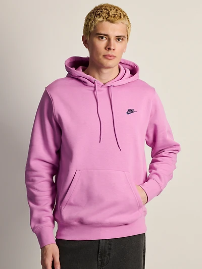 NIKE SPORTSWEAR CLUB PULL OVER HODDIE - MAGENTA