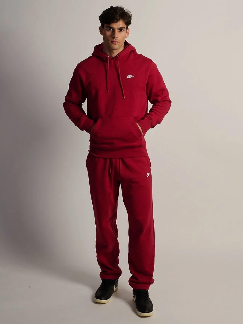 NIKE SPORTSWEAR CLUB PULL OVER HOODIE - CRIMSON
