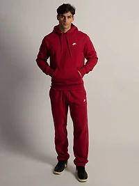 NIKE SPORTSWEAR CLUB PULL OVER HOODIE - CRIMSON