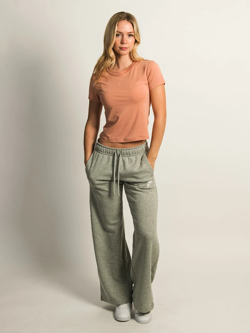 NIKE SPORTSWEAR CHILL KNIT CROP TEE - ROSEGOLD