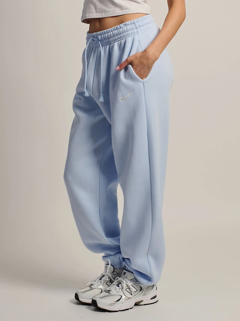 NIKE SPORTSWEAR PHOENIX FLEECE PANTALON OVERSIZE HAUTE - BLEU
