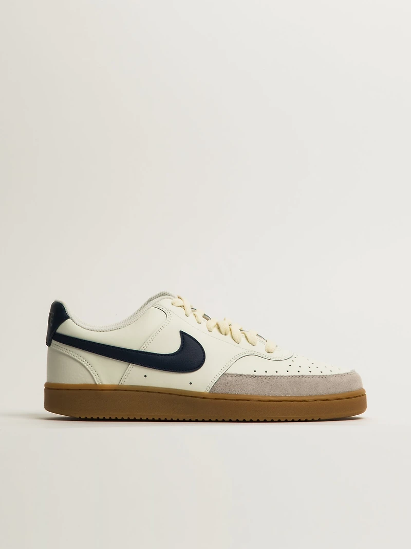 MENS NIKE COURT VISION LOW SNEAKER - SAIL/NAVY