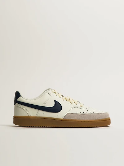 MENS NIKE COURT VISION LOW SNEAKER - SAIL/NAVY