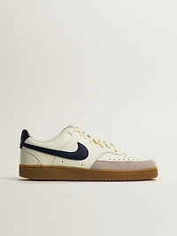 MENS NIKE COURT VISION LOW SNEAKER - SAIL/NAVY
