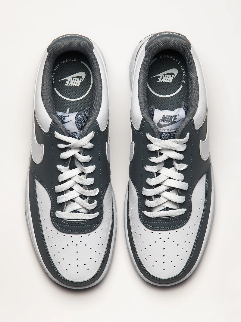 MENS NIKE COURT VISION LOW SNEAKER - GREY
