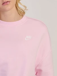 NIKE SPORTSWEAR CLUB FLEECE LOOSE CREW - ROSE