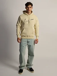 NIKE CLUB CHENILLE PULL OVER HODDIE - LIGHT KHAKI