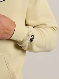 NIKE CLUB CHENILLE PULL OVER HODDIE - LIGHT KHAKI