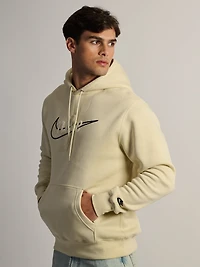 NIKE CLUB CHENILLE PULL OVER HODDIE - LIGHT KHAKI