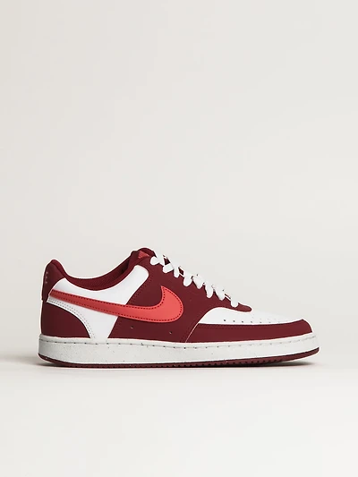 WOMENS NIKE COURT VISION LOW SNEAKER - TEAM RED/WHITE