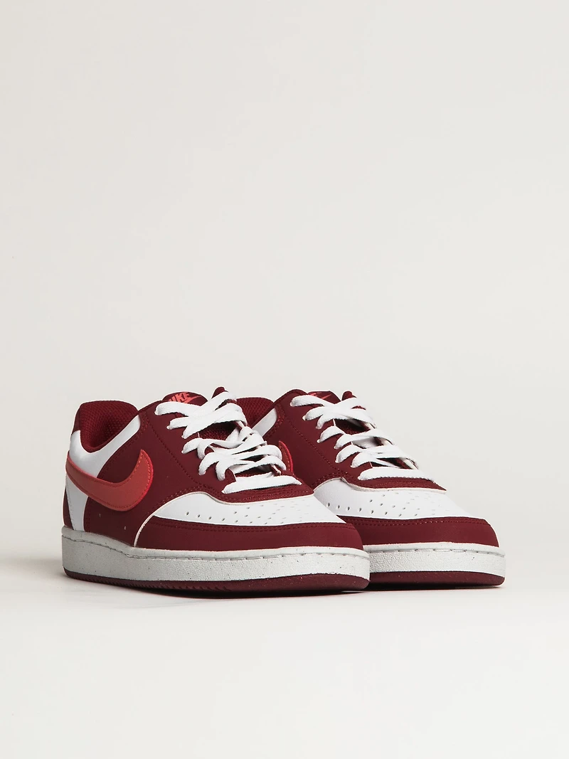 WOMENS NIKE COURT VISION LOW SNEAKER - TEAM RED/WHITE