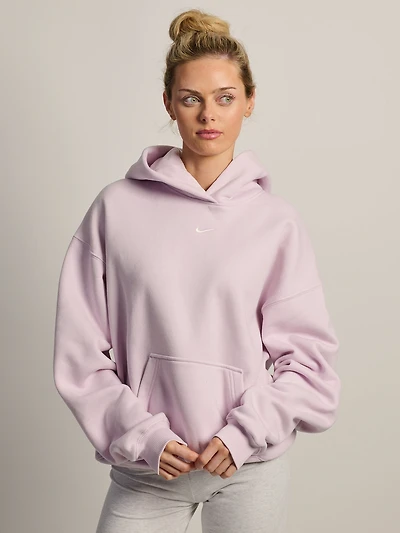 NIKE STUDIO FLEECE OVERSIZED PULL OVER HOODIE - LILAC
