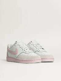 NIKE COURT VISION LO SUEDE SNEAKER - WHITE/PINK