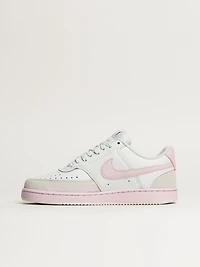 NIKE COURT VISION LO SUEDE SNEAKER - WHITE/PINK