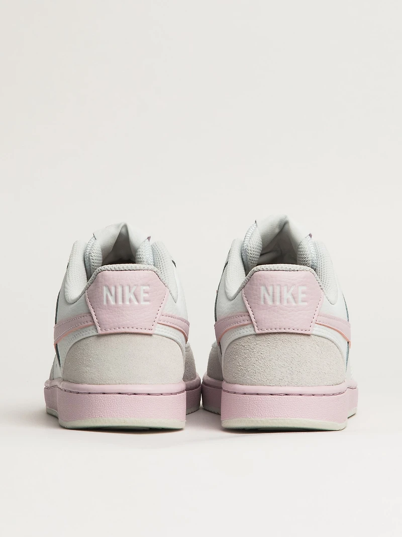 NIKE COURT VISION LO SUEDE SNEAKER - WHITE/PINK