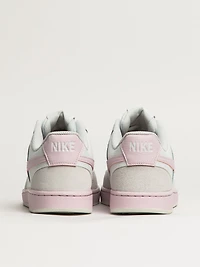 NIKE COURT VISION LO SUEDE SNEAKER - WHITE/PINK