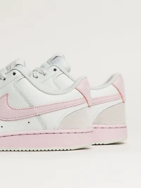 NIKE COURT VISION LO SUEDE SNEAKER - WHITE/PINK
