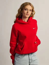 NIKE STUDIO FLEECE SWEAT À CAPUCHE - ROUGE
