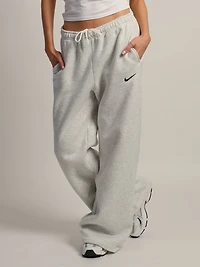 PANTALON POLAIRE JAMBE LARGE, TAILLE MI-HAUTE NIKE STDO – GRIS CHINÉ