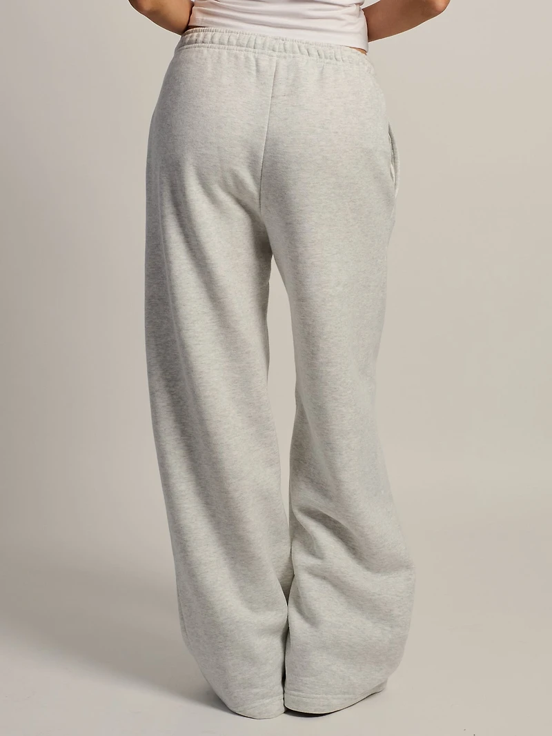 NIKE STDO FLEECE PANTALON LARGE TAILLE MI-HAUTE - GRIS CHINÉ