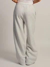 NIKE STDO FLEECE PANTALON LARGE TAILLE MI-HAUTE - GRIS CHINÉ