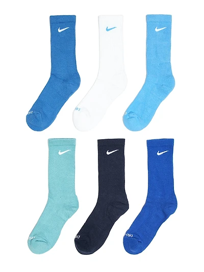 NIKE EVERYDAY CUSHIONED DRI-FIT CREW SOCKS 6 PACK
