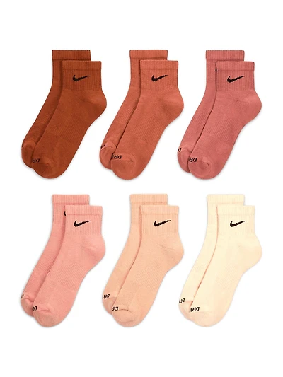 NIKE EVERYDAY PLUS CUSHIONED ANKLE SOCKS 6 PACK