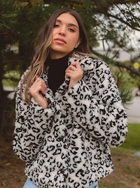 ONLY EMILY ALL OVER PRINT YEDDY JACKET - DÉSTOCKAGE