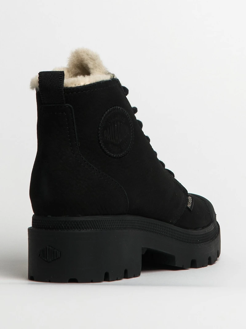 ZIP EN NUBUCK DOUBLÉ LAINE PALLABASE PALLADIUM FEMME - LIQUIDATION