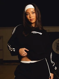 PRINCESS POLLY CREWNECK STRIPE SWEATSHIRT