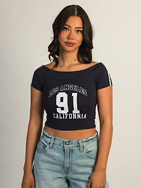 PRINCESS POLLY SERENDIPIA OTS GRAPHIC TOP